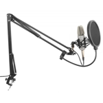 Zestaw: pojemnościowy mikrofon studyjny Vonyx CM400 + Pop filtr M06 + statyw
