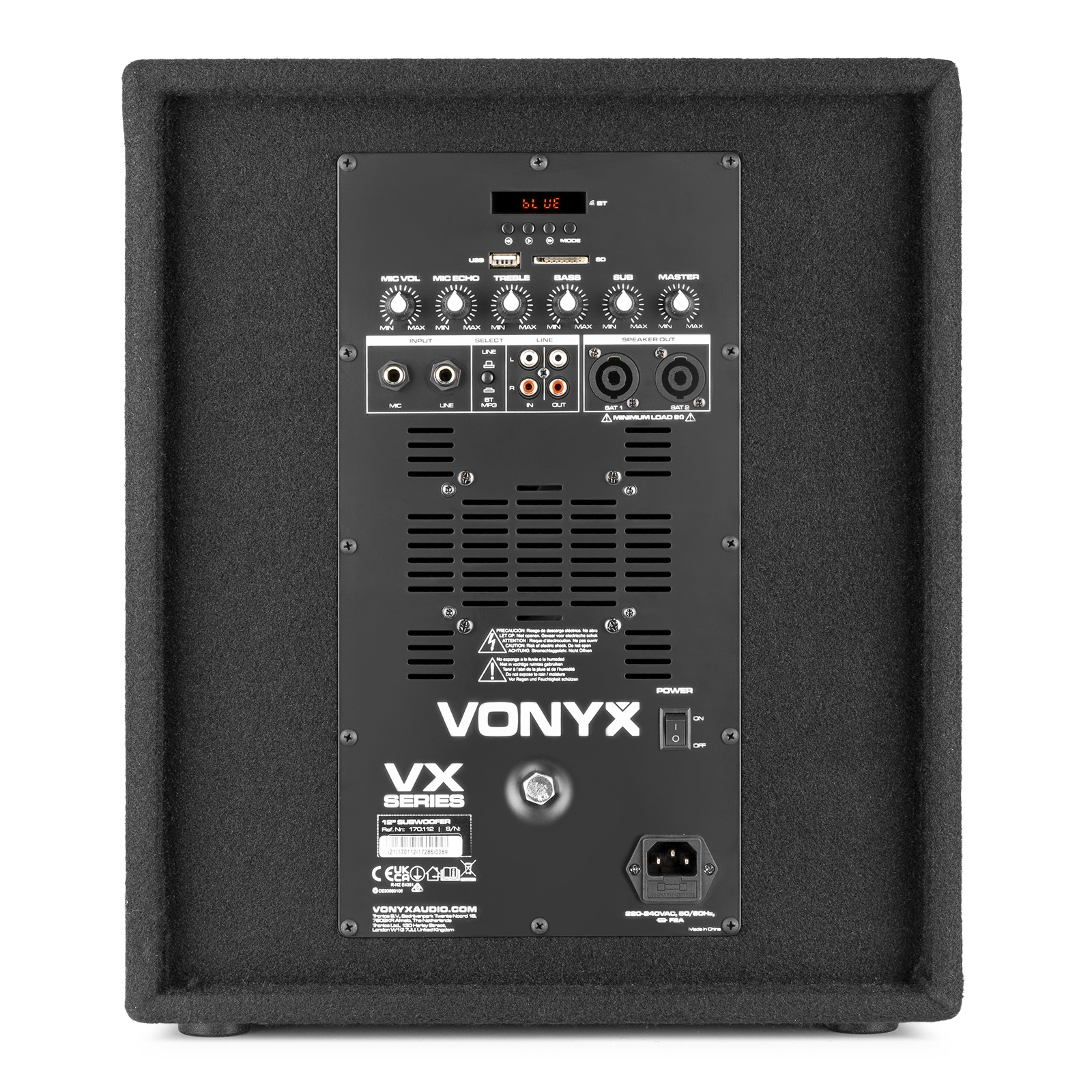 Aktywy zestaw nagłośnieniowy VX0812BT  2.1 12” Vonyx
