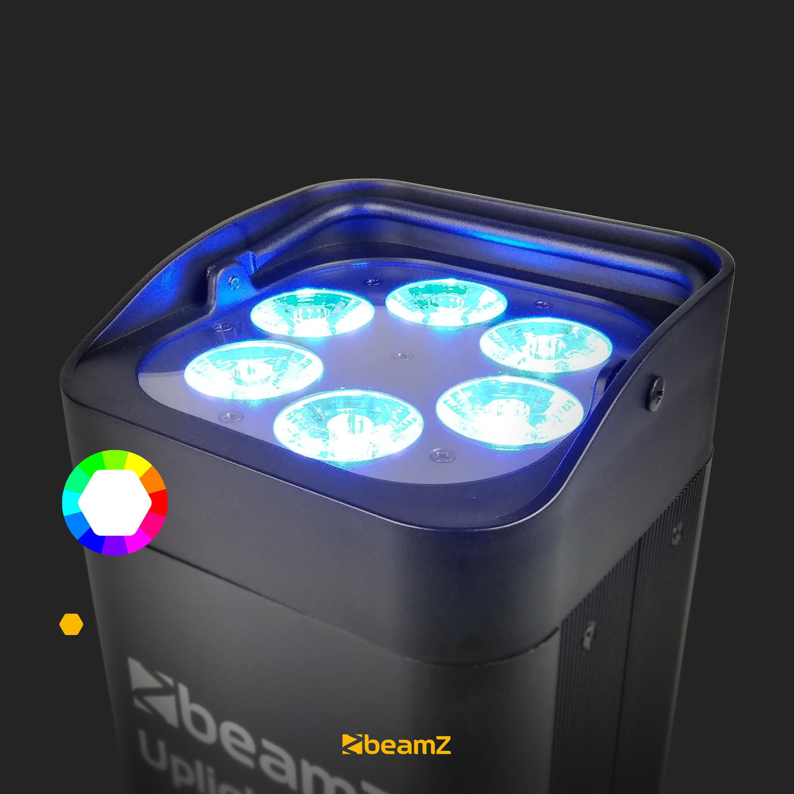Oświetlacz Bateryjny LED BBP96  Uplight Par 6x12W RGBWA-UV z bezprzewodowym DMX i powiększonym akumulatorem