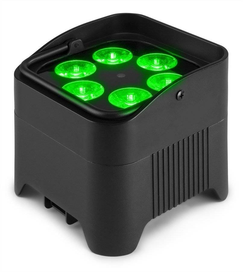 Oświetlacz Bateryjny LED Uplight BBP96S  Par 6x12W RGBWA-UV z bezprzewodowym DMX i osłoną przeciwdeszczową