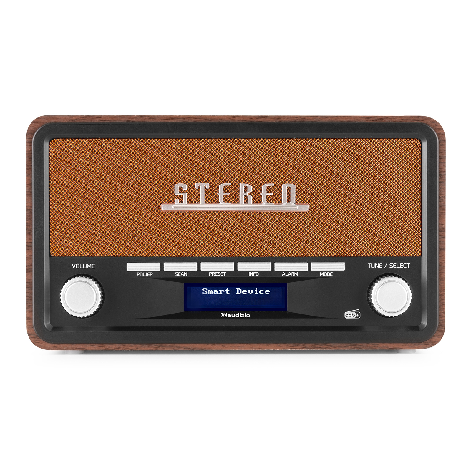 Przenośne radio Audizio Foggia stereo z budzikiem DAB+ FM- 50W - brązowy