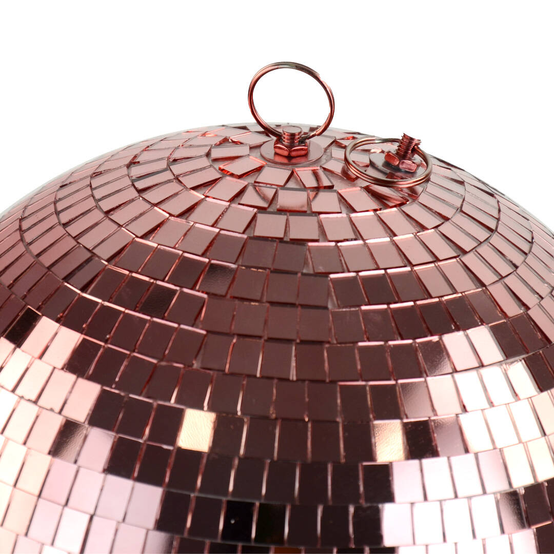 Zestaw: Kula lustrzana 30cm różowo- złota+ napęd sieciowy+ reflektor pinspot LED
