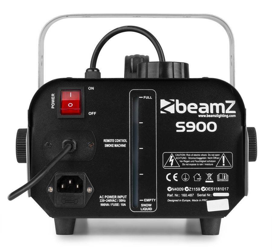 Zestaw: Wytwornica dymu 900W S900+ płyn do dymu 1l Beamz